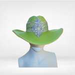 Cowboy Style Sun Hat - OSFA - Green