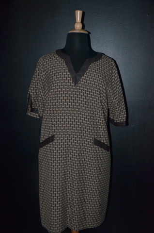 Ivy & Blu - Brown & Tan Dress - 14W