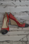 Calvin Klein - Red, Black & Tan Wedges - Size 10