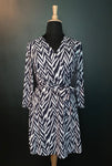 I.N.C. - Zebra Striped Wrap Dress - XL