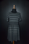 Lane Bryant - Gray with Black Stripe Dress - 1X