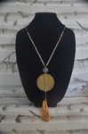 Gold Plate Necklace with Beads