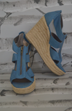 MODA - Denim Wedge Heel - Size 9.5